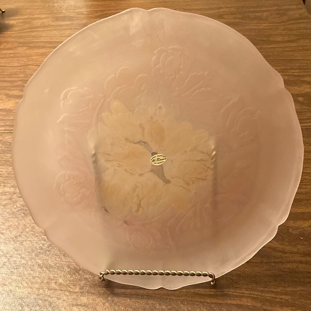 AL-RAMA Vintage Round Plater Hand Painted Made in Israel NWOT